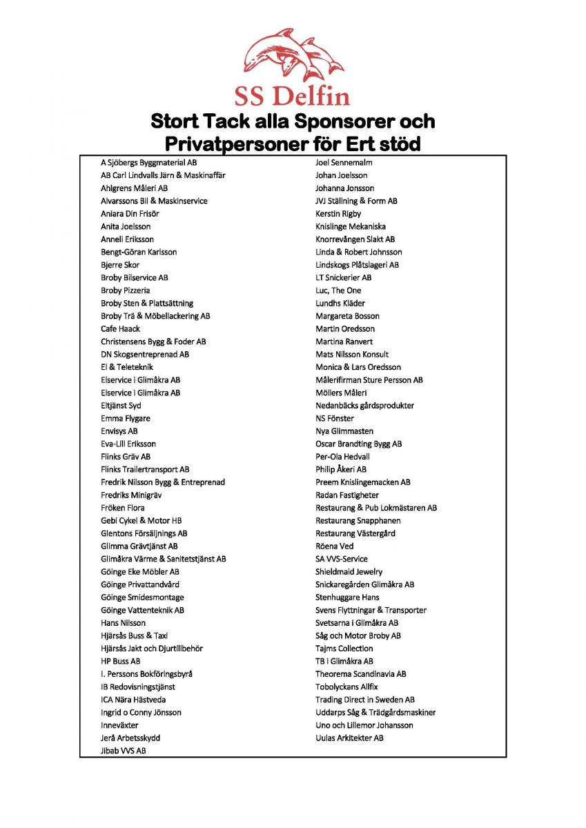 image: Tack alla våra Sponsorer